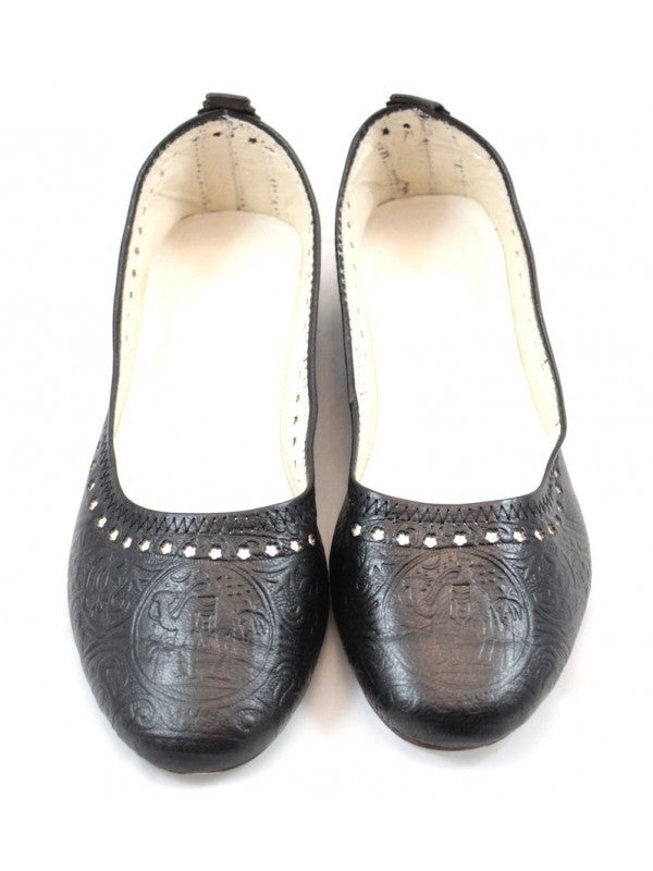 Ballerines Noir en Cuir Marocain : Élégance et Confort Artisanaux
