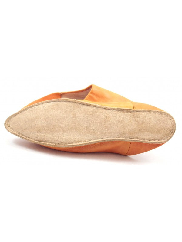 Babouche Homme en Cuir Ocre : Élégance Authentique avec Mule Pointue et Confort Exceptionnel