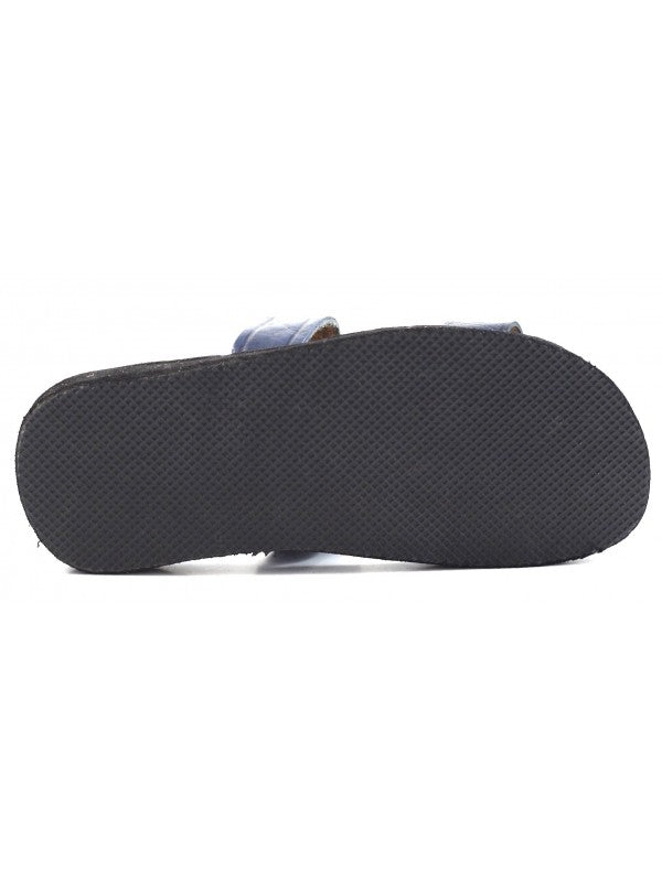 Mules Marocaines en Cuir Bleu pour Homme : Confort et Élégance Artisanaux