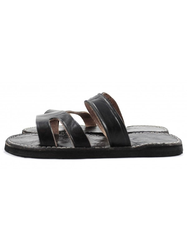 Mules Marocaines en Cuir Noir pour Homme : Confort et Élégance Artisanaux