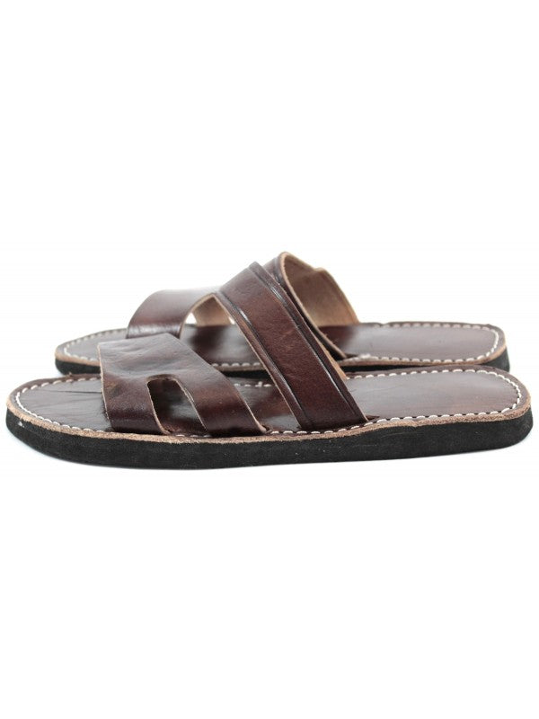 Mules Marocaines en Cuir Marron pour Homme : Confort et Élégance Artisanaux