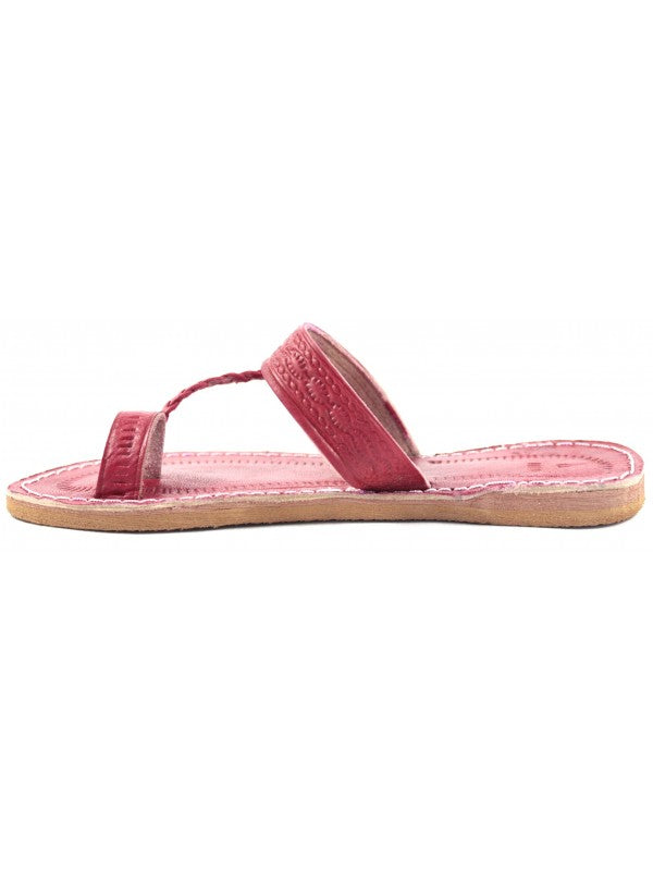 Sandales Marocaines en Cuir de Vache Rose: Élégance et Confort pour Femmes