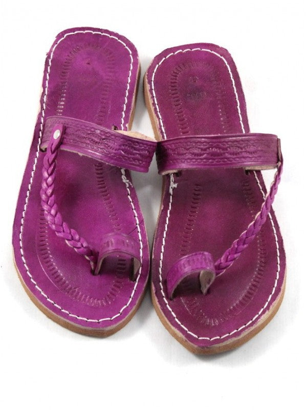Sandales Marocaines en Cuir de Vache Rose: Élégance et Confort pour Femmes