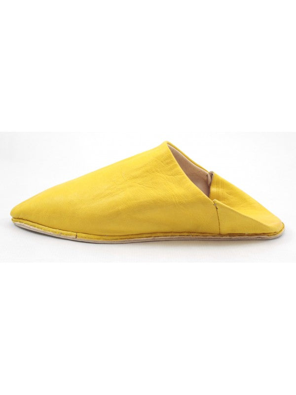 Babouche Homme en Cuir Jaune: Élégance Authentique avec Mule Pointue et Confort Exceptionnel