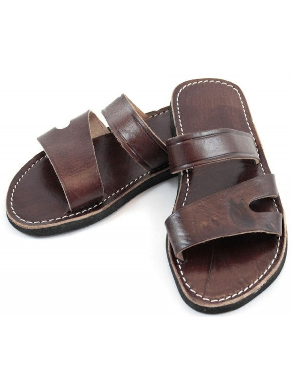 Mules Marocaines en Cuir Marron pour Homme : Confort et Élégance Artisanaux