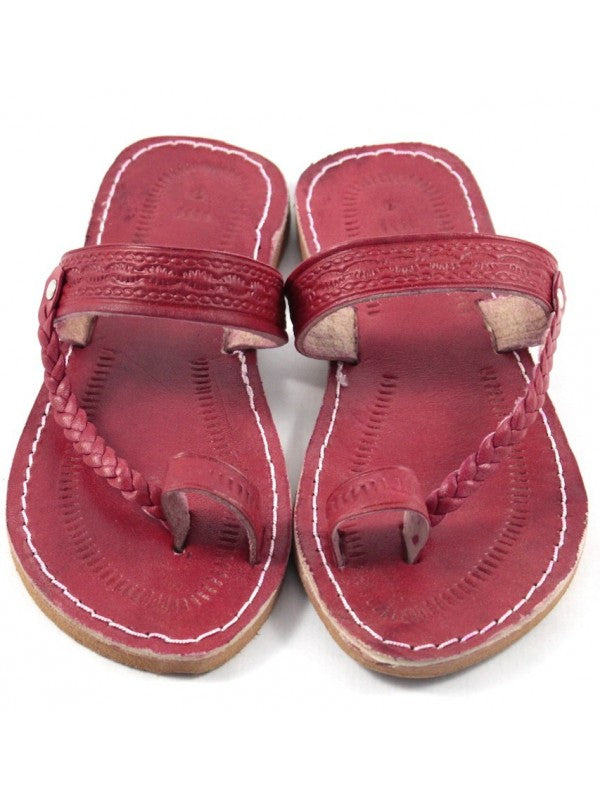 Sandales Marocaines en Cuir de Vache Rose: Élégance et Confort pour Femmes