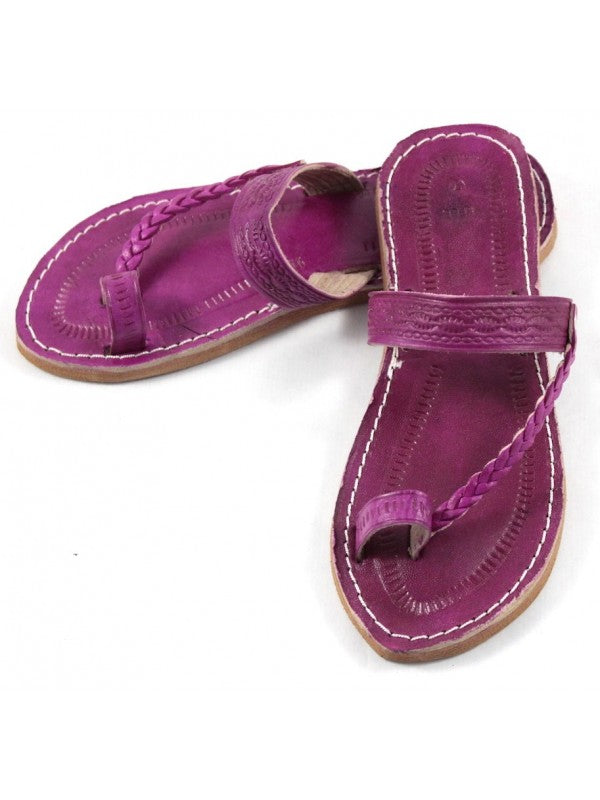 Sandales Marocaines en Cuir de Vache Rose: Élégance et Confort pour Femmes